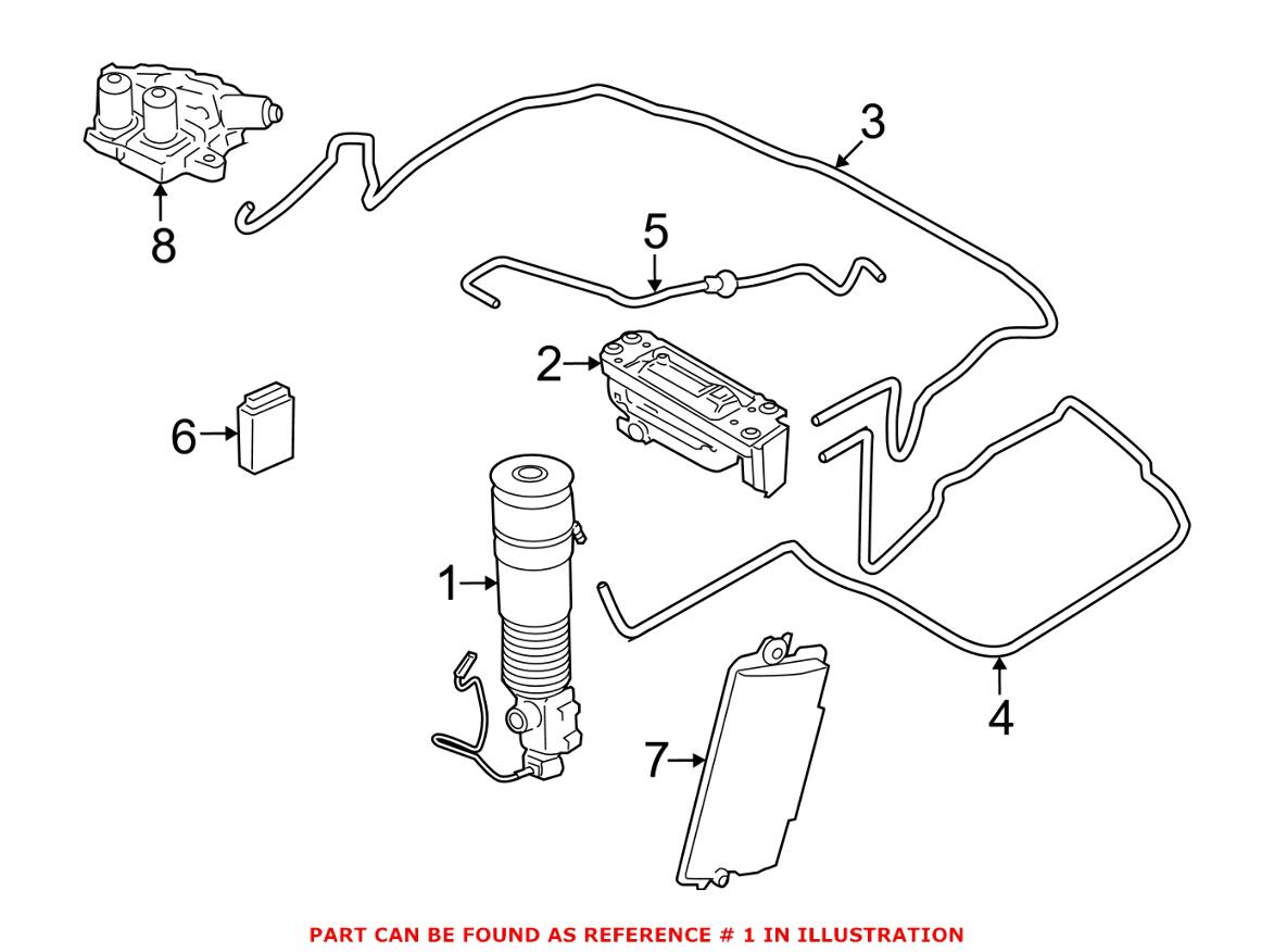 BMW Shock Absorber - Rear Driver Left 37126858813